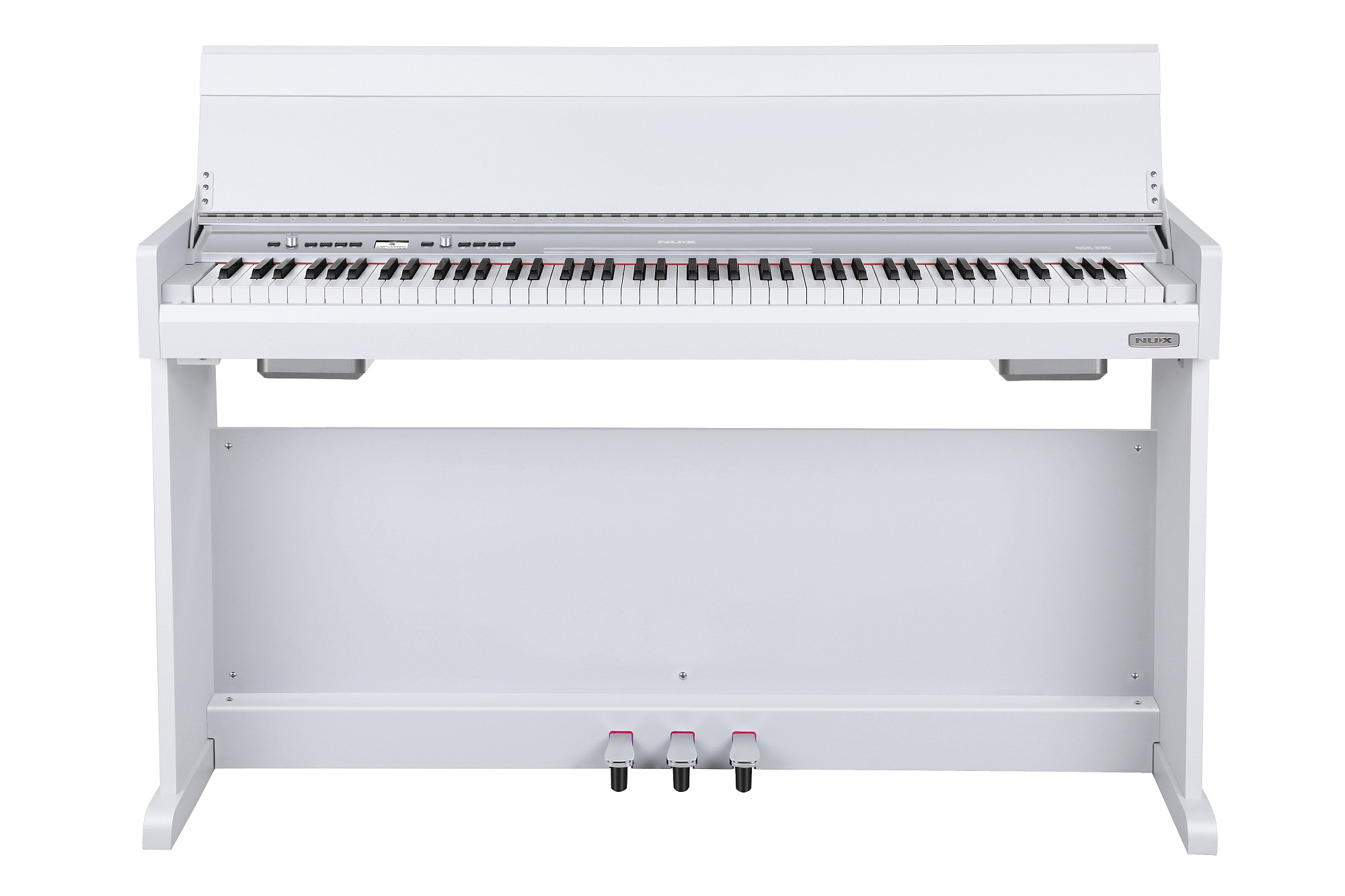 Цифровое пианино Nux NCK-330-WH на стойке с педалями, белое