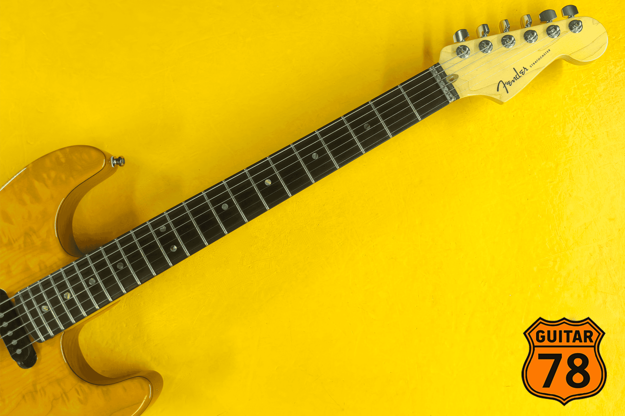 Fender American Deluxe Stratocaster QMT HSS Amber USA 2003